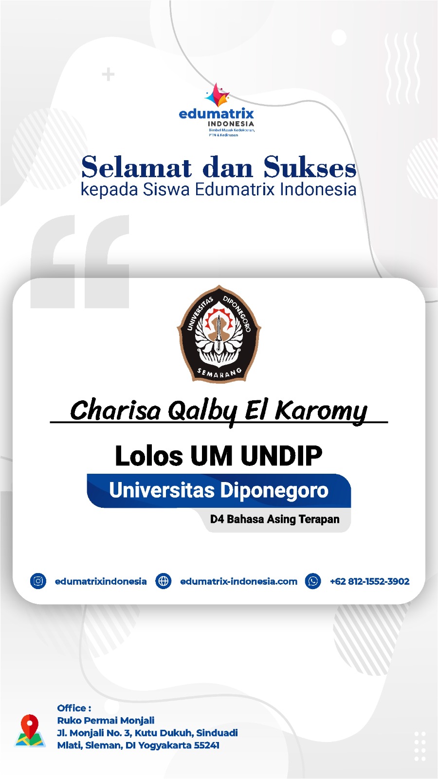 Success_Story_UM_UNDIP_Charisa